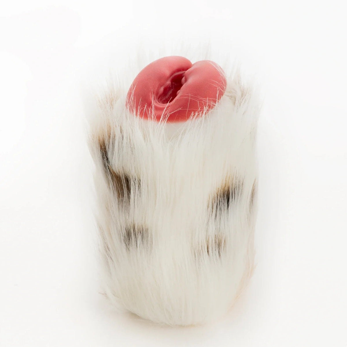 White spotted fur masturbator with pink mouth, photo 8