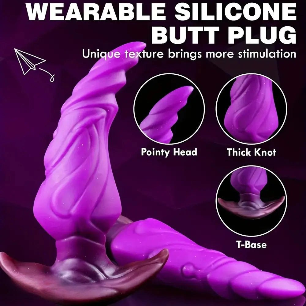 Purple wide base butt plug, photo 7