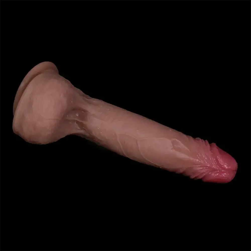Flesh wide realistic silicone dildo, photo 3