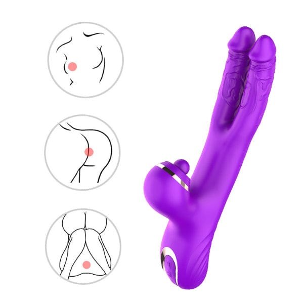 Purple silicone rabbit g-spot vibrator, photo 6