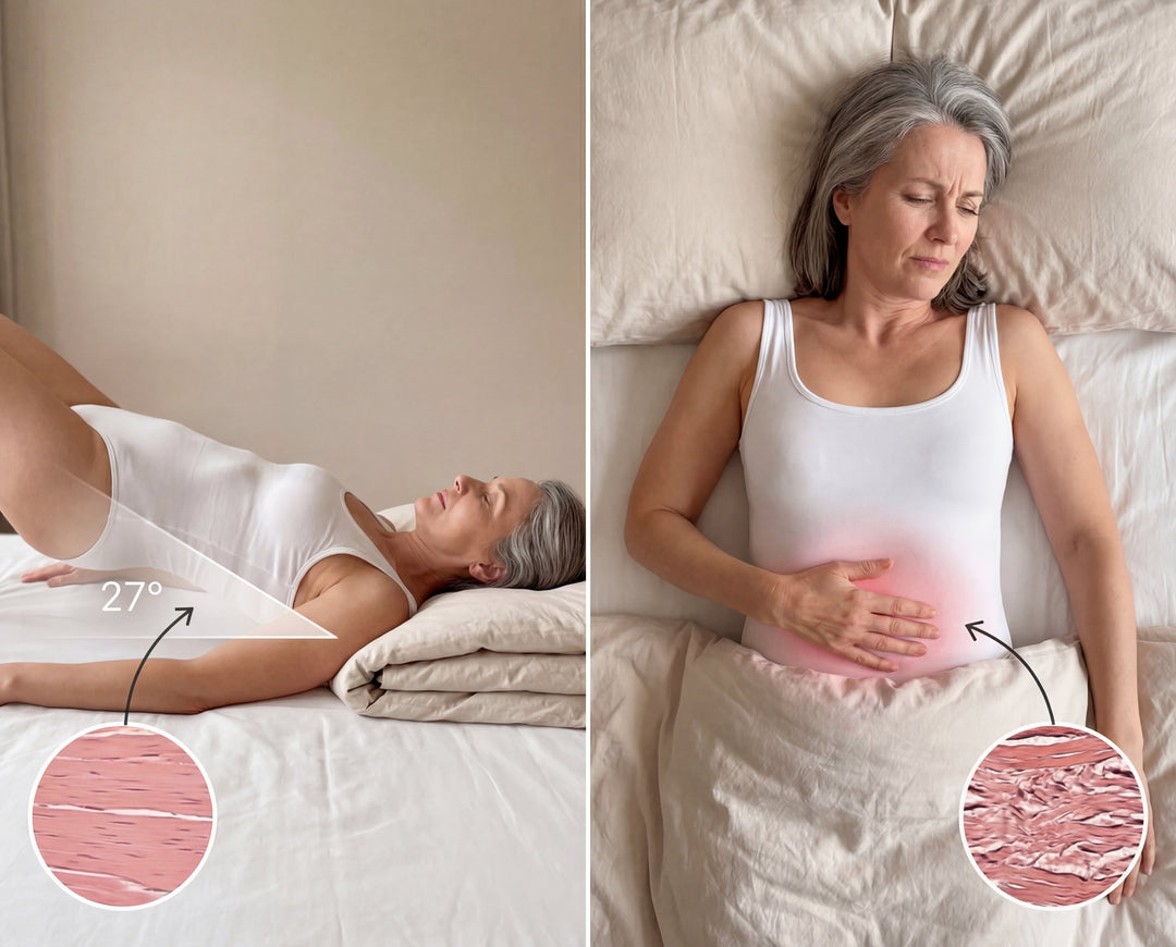 27-degree pelvic elevation angle diagram - WildNightX Pillow mechanism