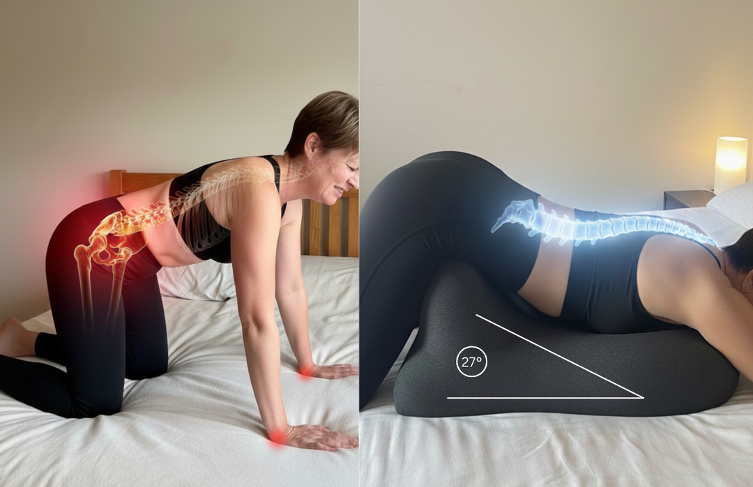 X-ray comparison of pelvic alignment with and without the WildNightX Pillow