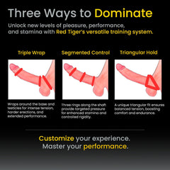 Red Tiger 3-Ring Set - product photo 3 - WildNightX 3