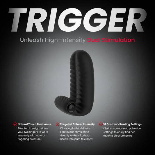 Trigger Finger Vibrator - product photo 2 - WildNightX