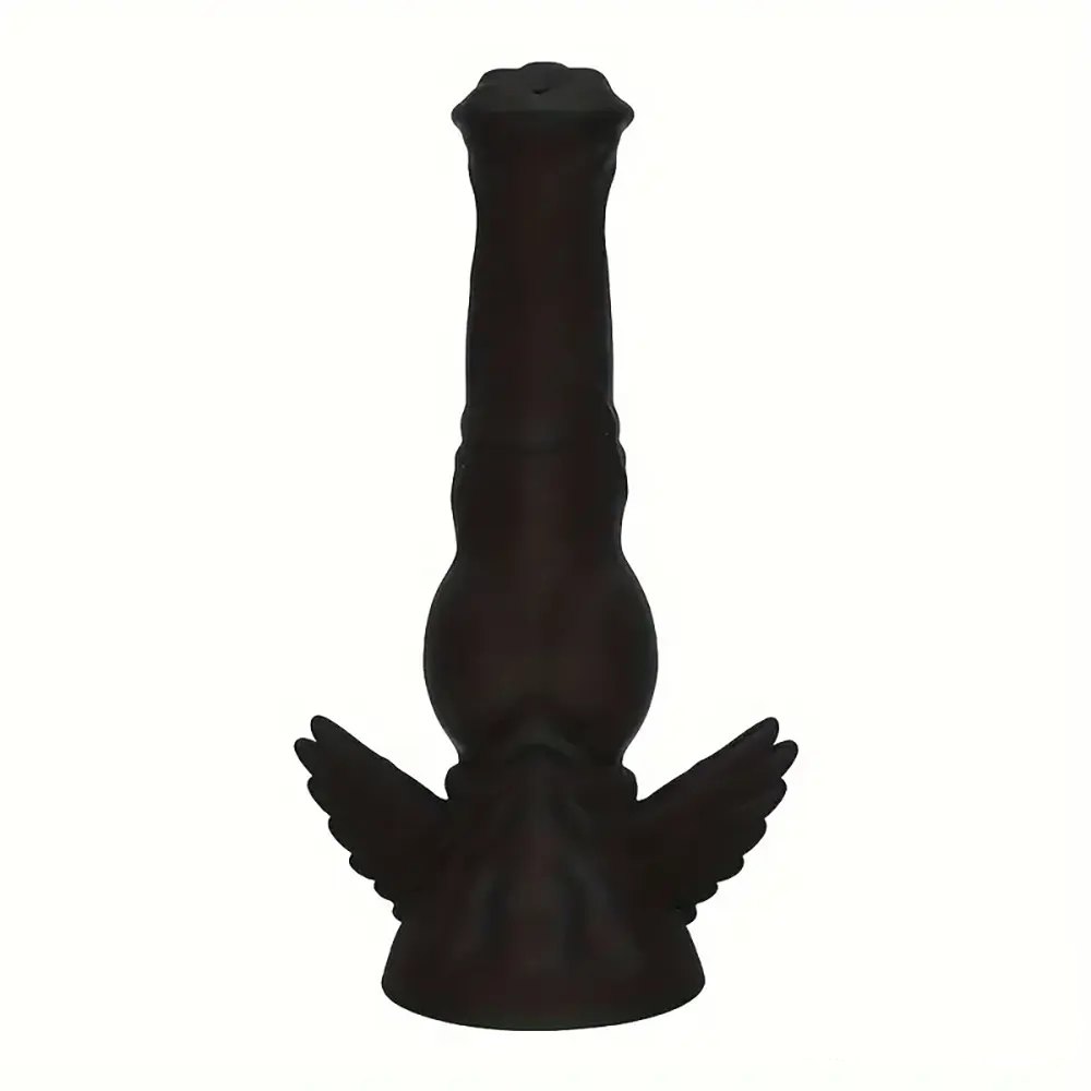 Black winged fantasy silicone dildo, photo 1