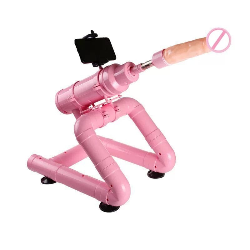 Pink telescopic sex machine