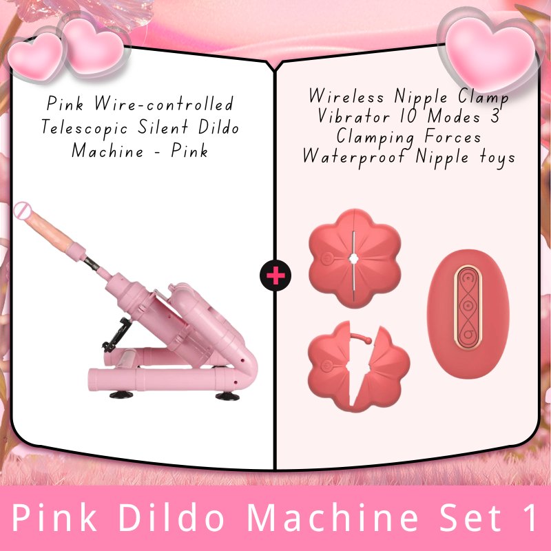 Pink Dildo Machine Set 1 telescopic sex machine