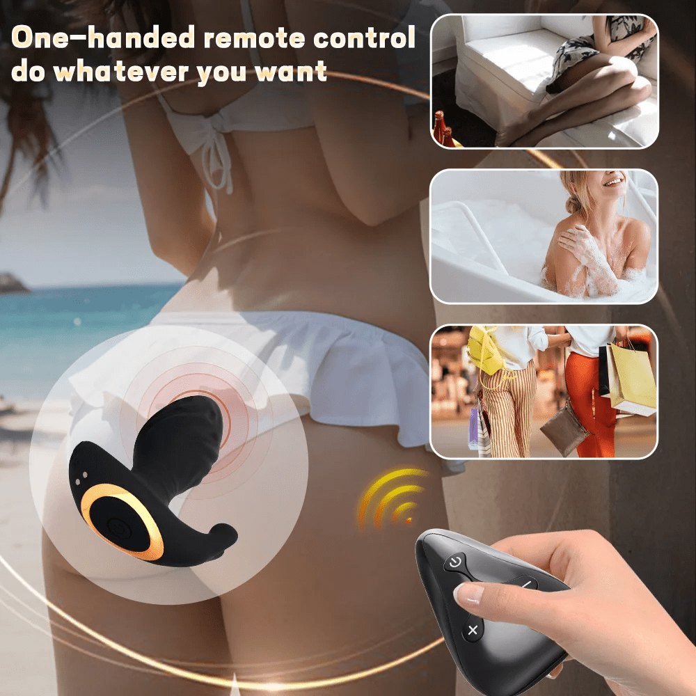 Black wireless prostate and perineum massager, photo 4