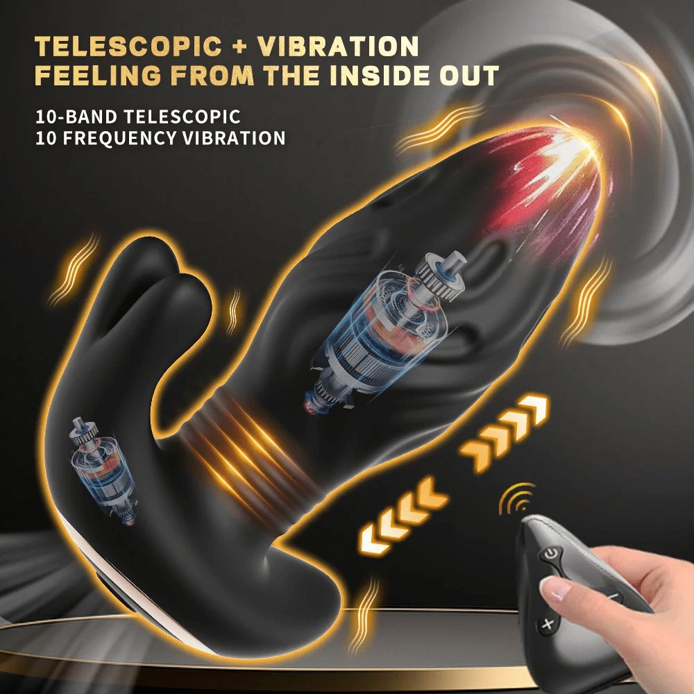 Black wireless prostate and perineum massager, photo 6