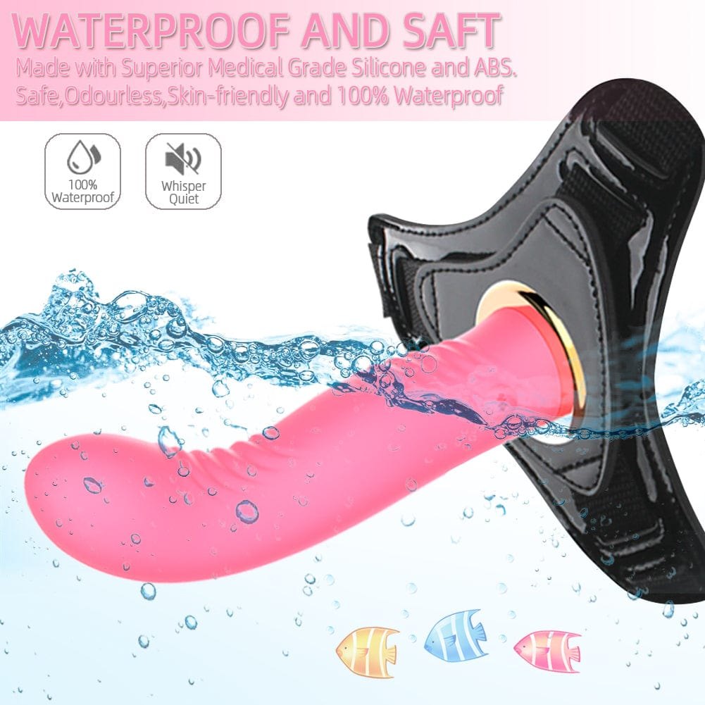 Strap-on harness dildo vibrator with wireless remote, photo 4
