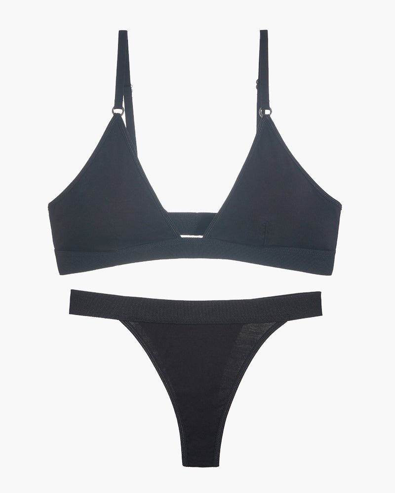 Wireless triangle bralette thong set, photo 5