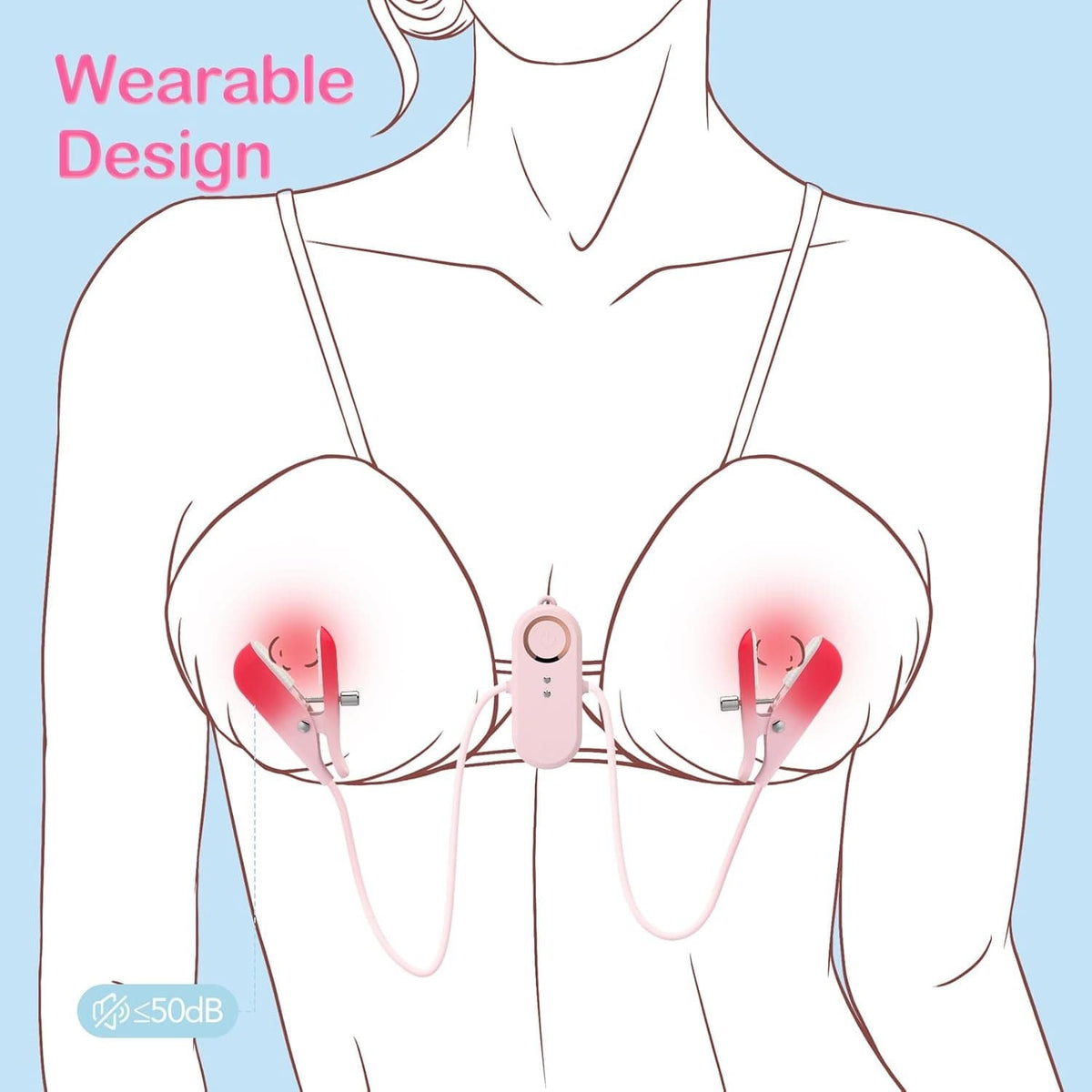 Wireless vibrating nipple clamps, photo 5