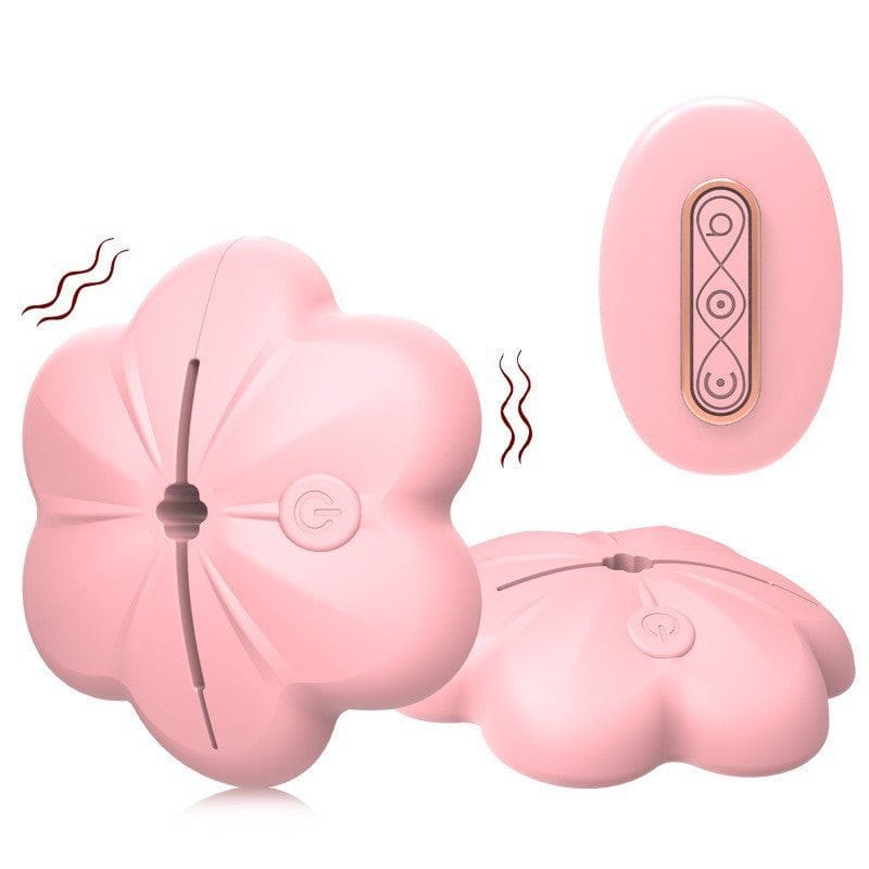 Pink vibrating nipple clamps with wireless remote