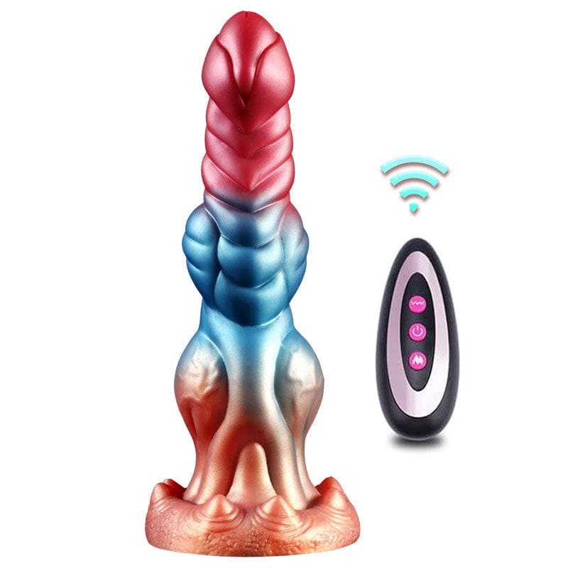 Multicolor wolf dragon fantasy dildo, photo 6