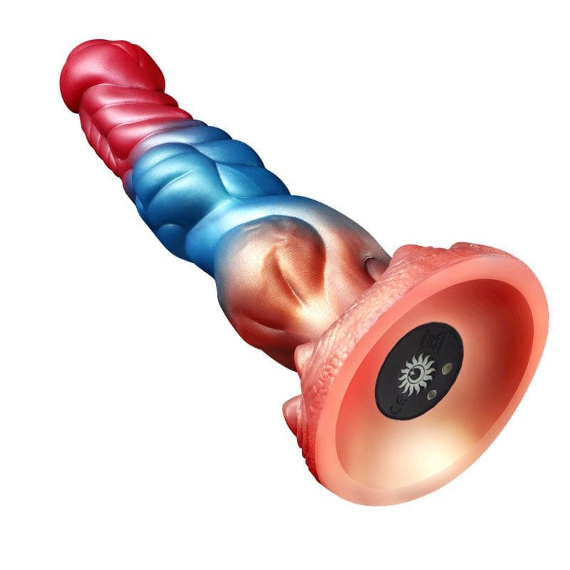 Multicolor wolf dragon fantasy dildo, photo 7