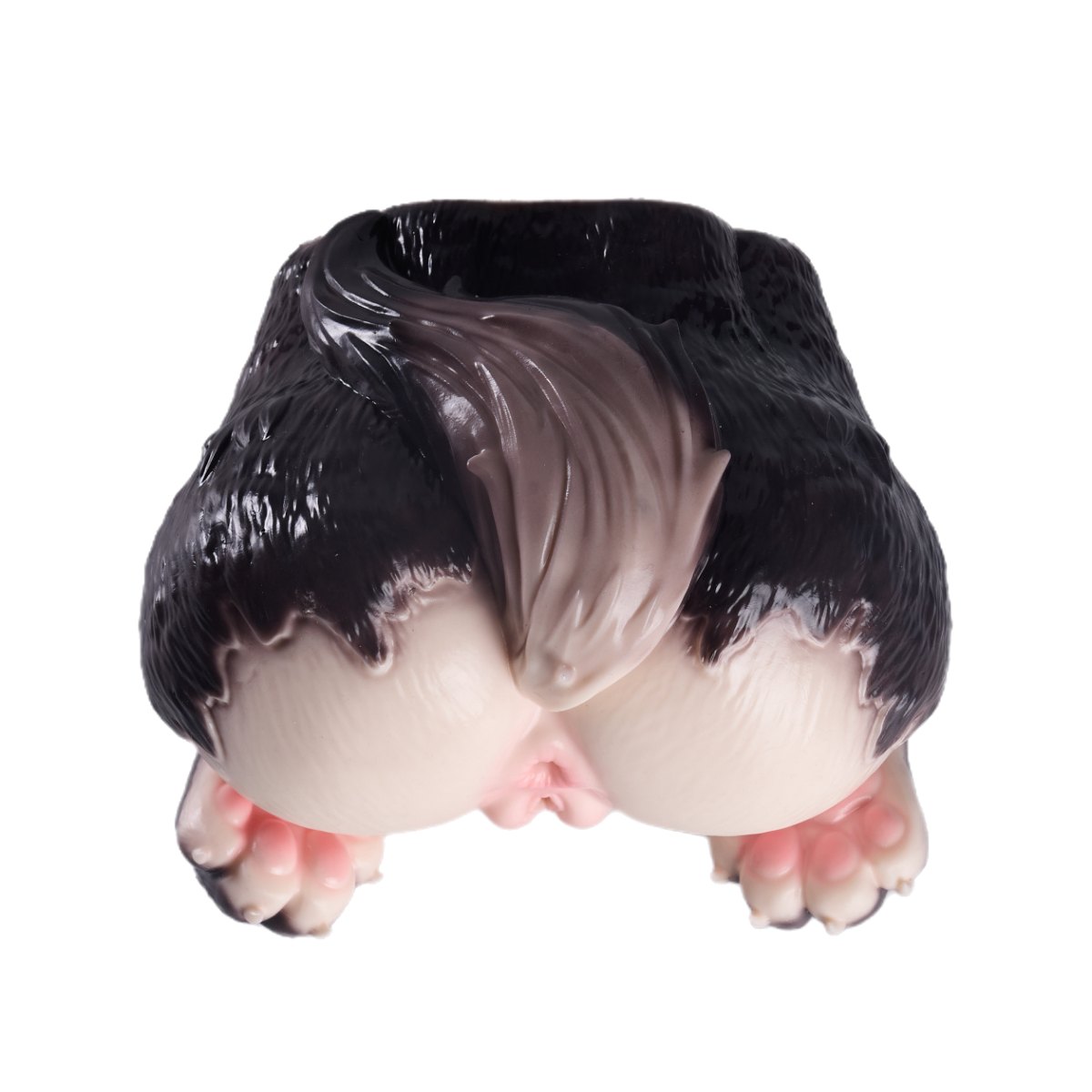 Black and white wolf-furry sex doll torso, photo 1