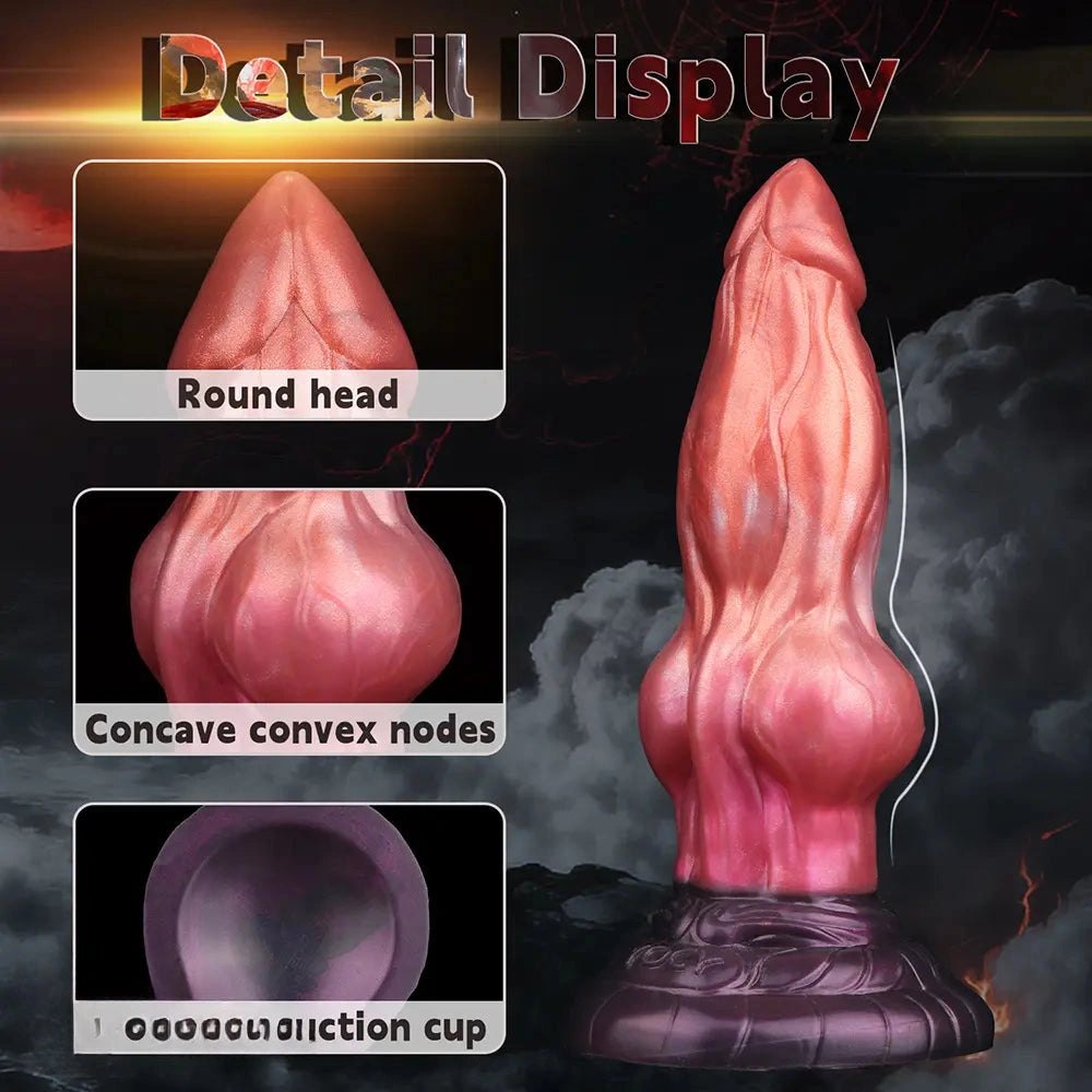 Marbled wolf knot animal dildo, photo 4