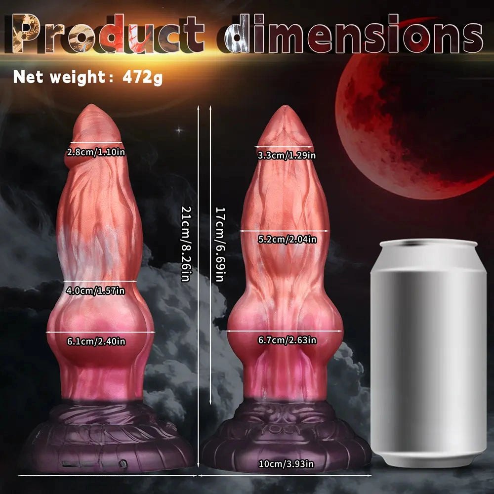 Marbled wolf knot animal dildo, photo 8