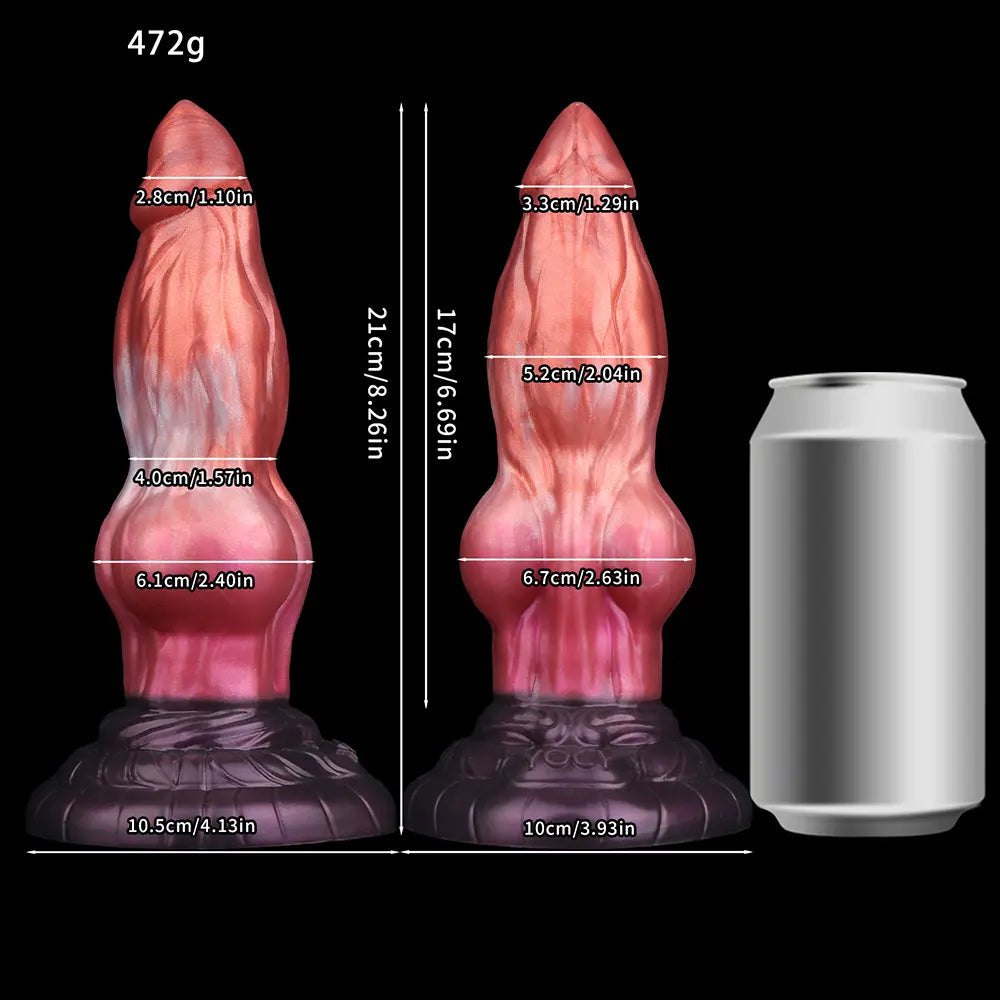 Marbled wolf knot animal dildo, photo 9
