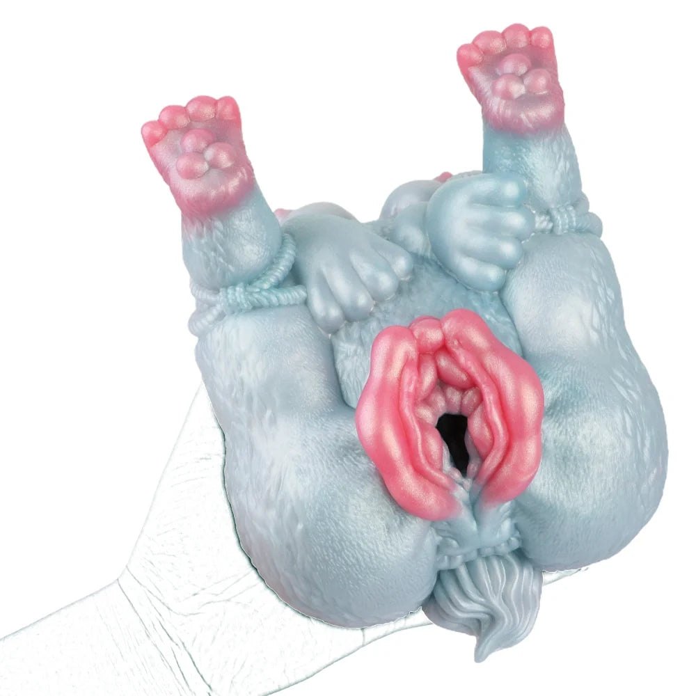 Glacial blue fur-textured wolf princess fantasy masturbator, photo 10