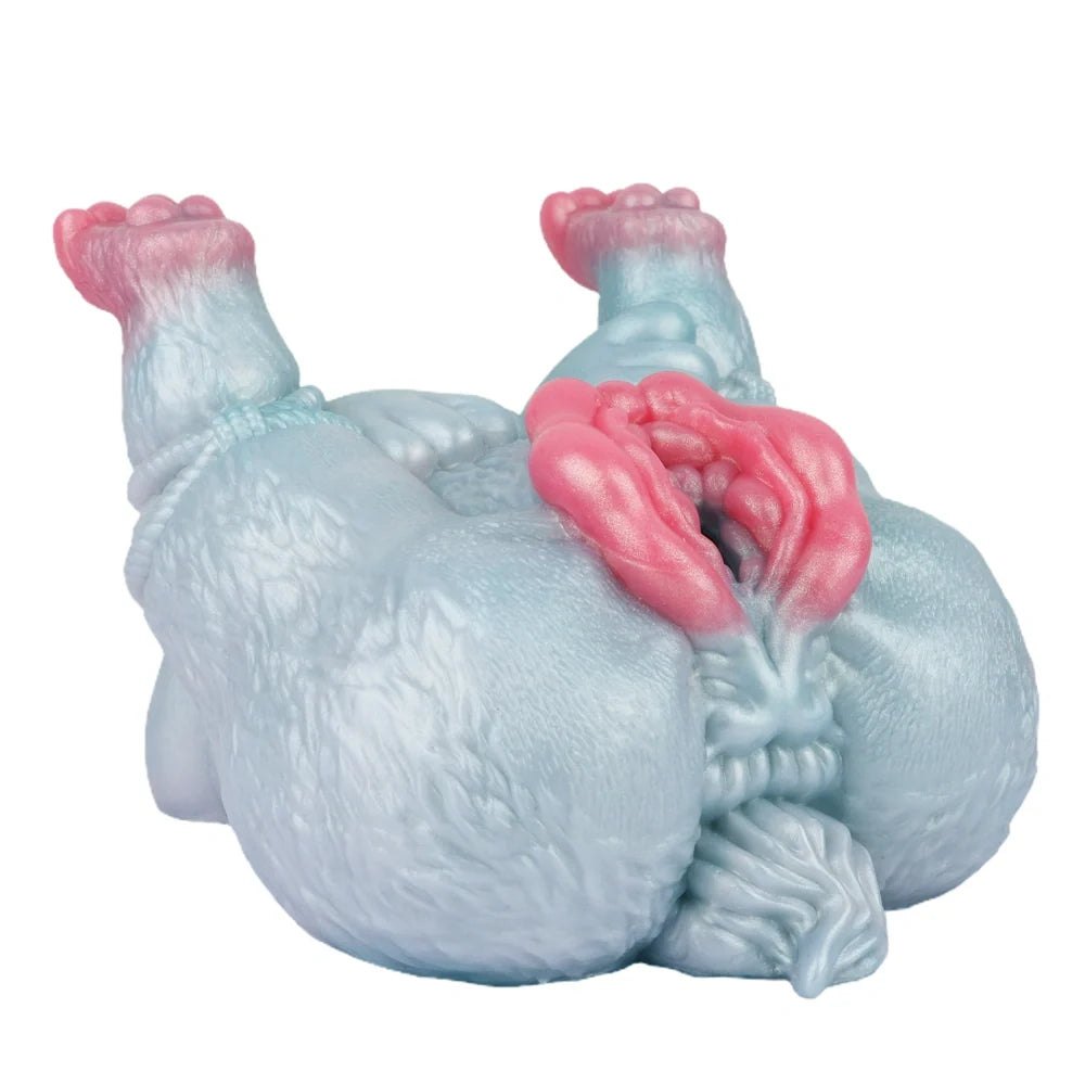 Glacial blue fur-textured wolf princess fantasy masturbator, photo 2