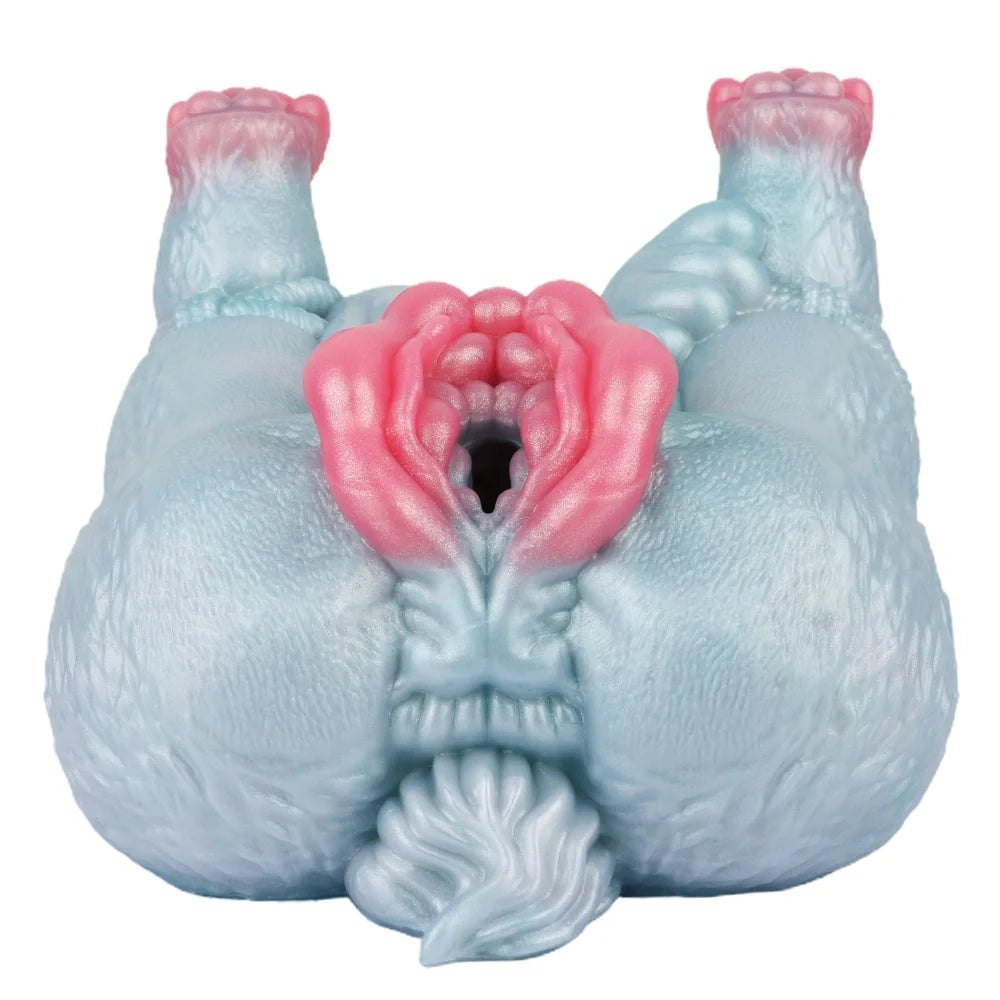 Glacial blue fur-textured wolf princess fantasy masturbator, photo 9