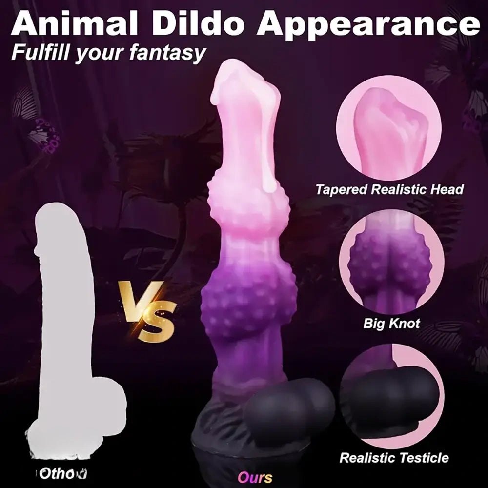 Ridged wolf tooth monster fantasy dragon dildo, photo 5