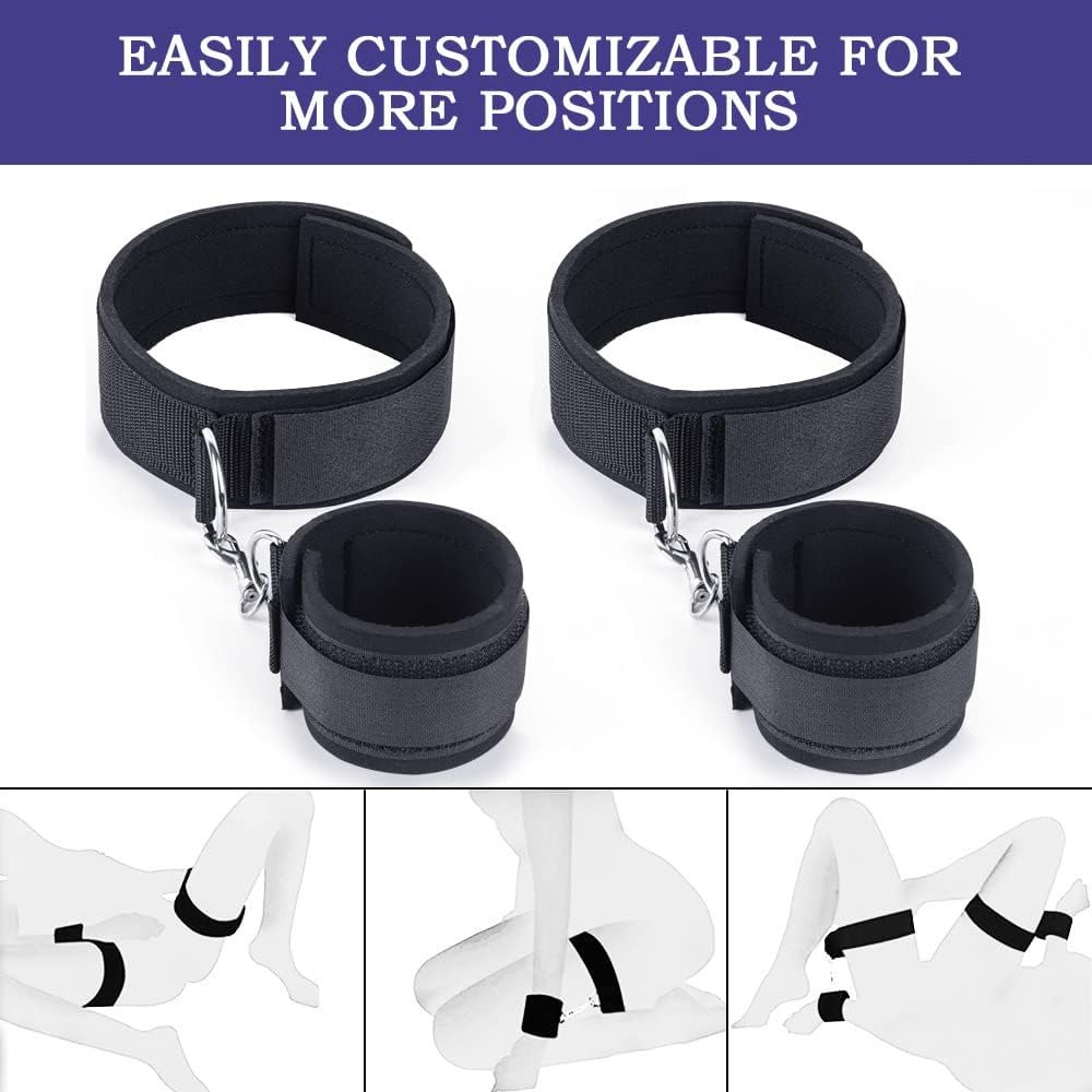Black cotton-pad-Velcro wrist to thigh restraint strap, photo 4