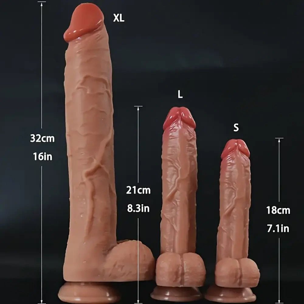 Colorful long realistic dildo, photo 2