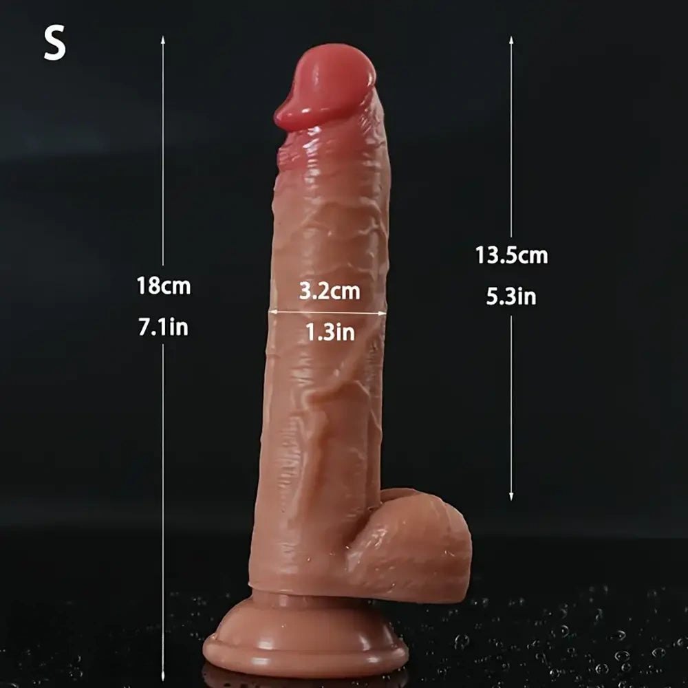 Colorful long realistic dildo, photo 4