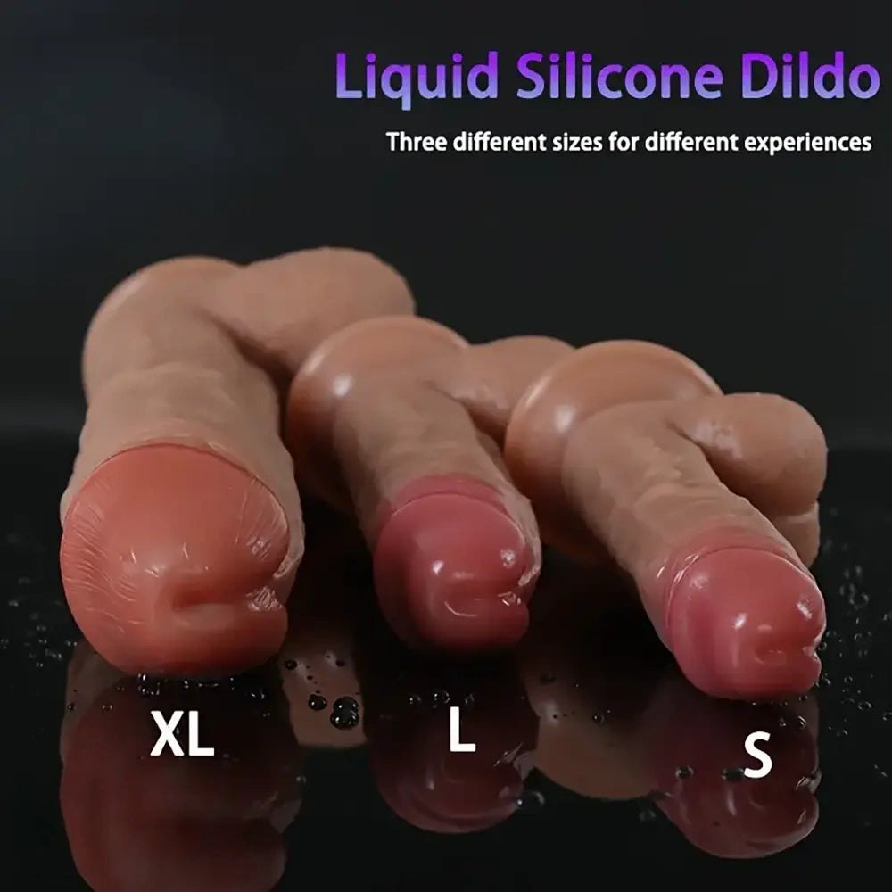 Colorful long realistic dildo, photo 8