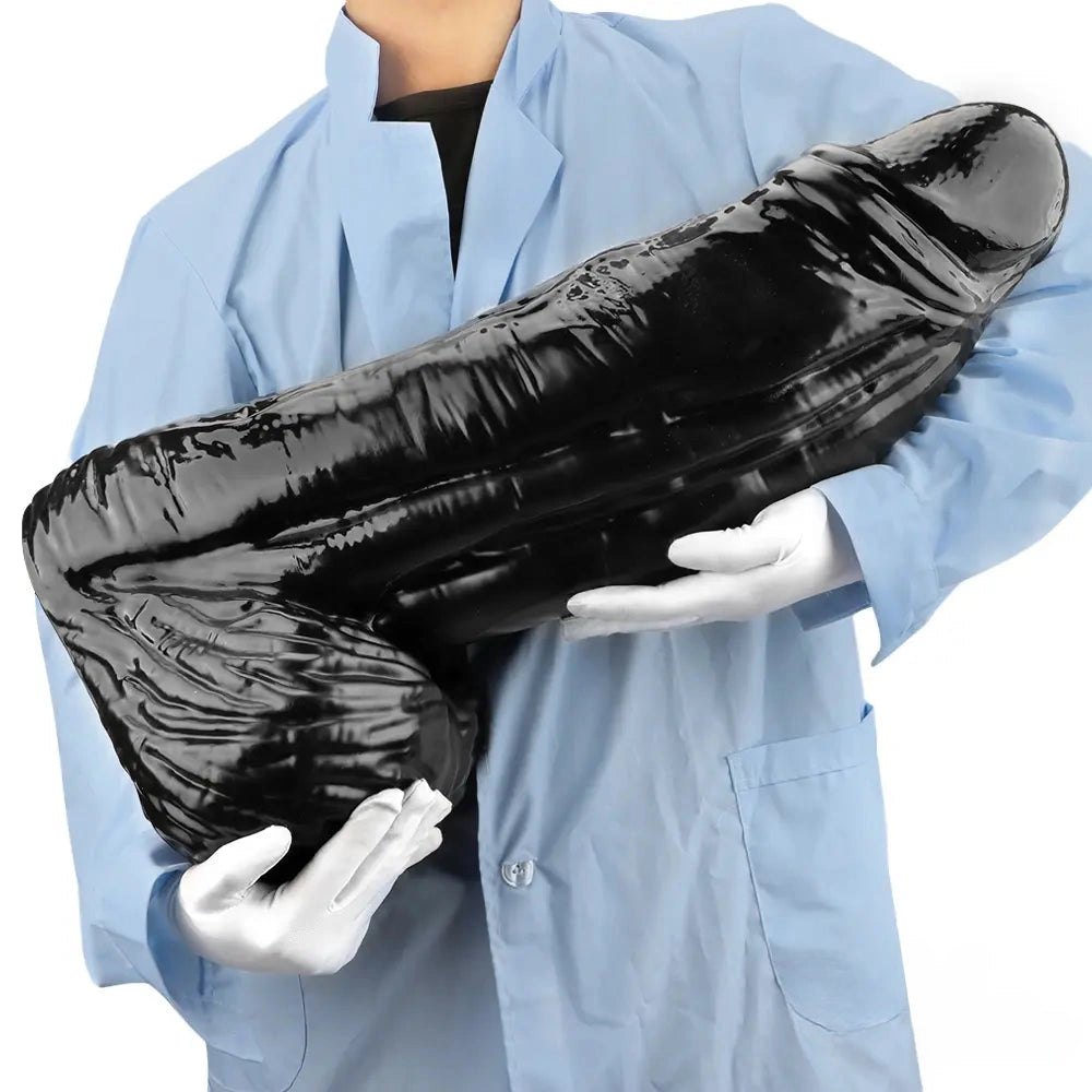 Black extra thick realistic dildo, photo 10
