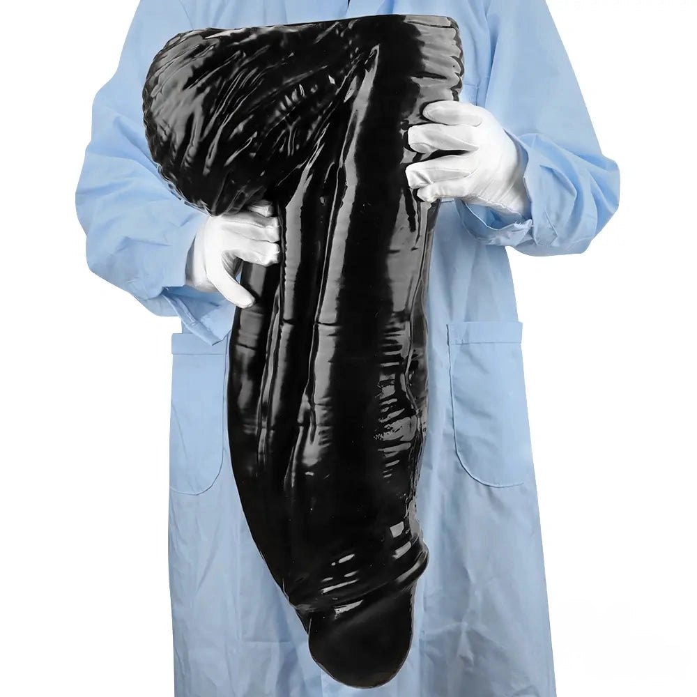 Black extra thick realistic dildo, photo 13