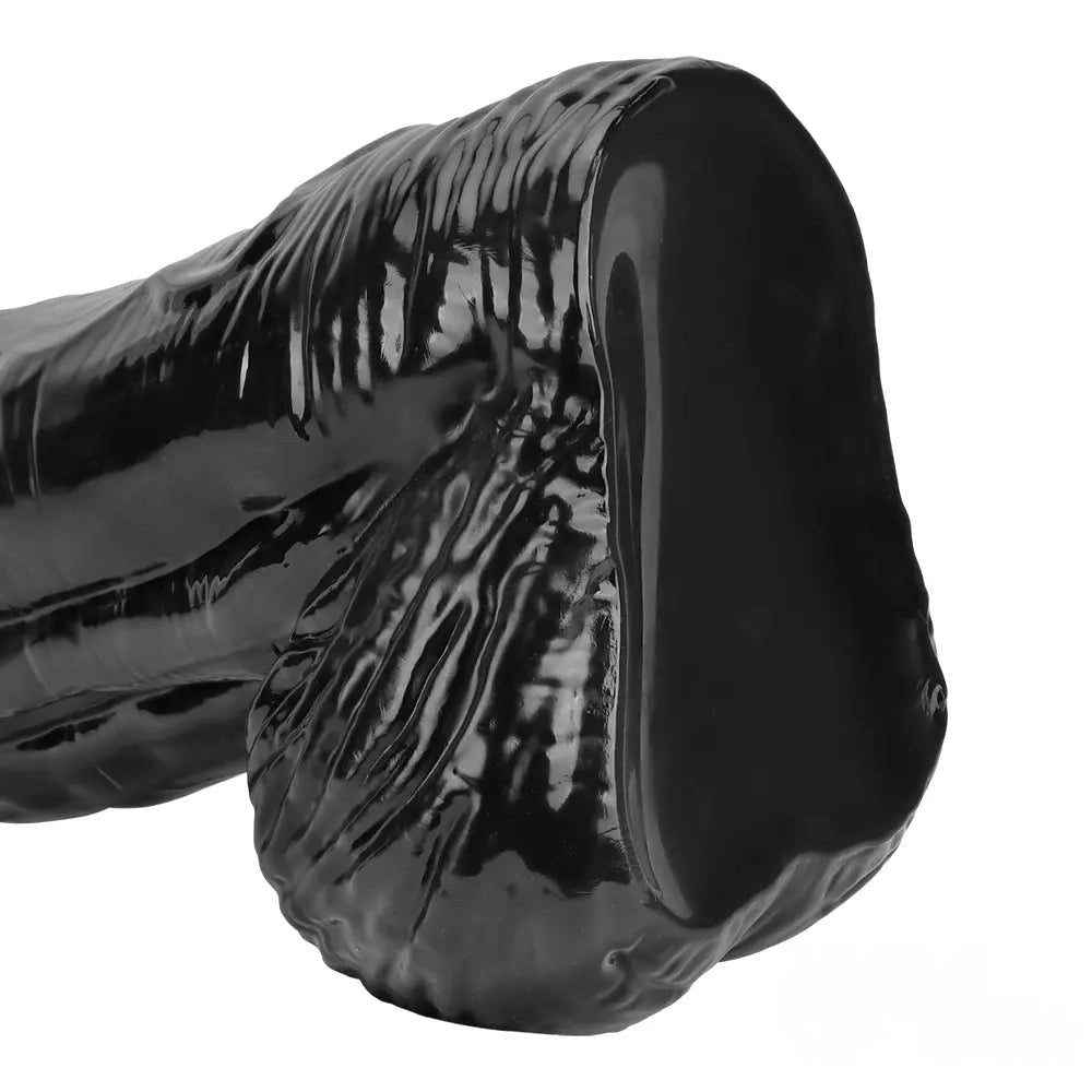 Black extra thick realistic dildo, photo 9