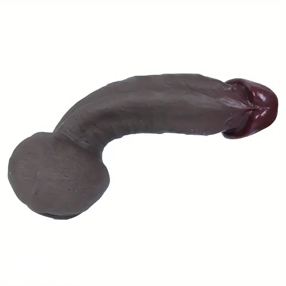 Black realistic silicone dildo, photo 3