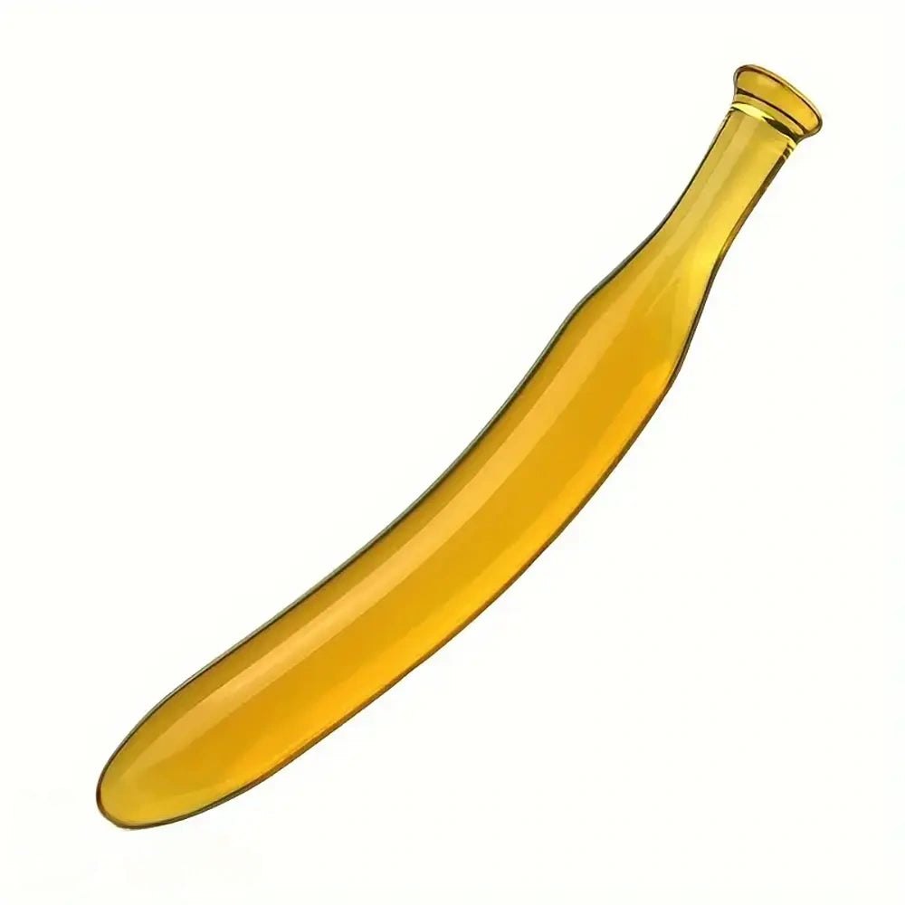 Yellow glass banana dildo, photo 2