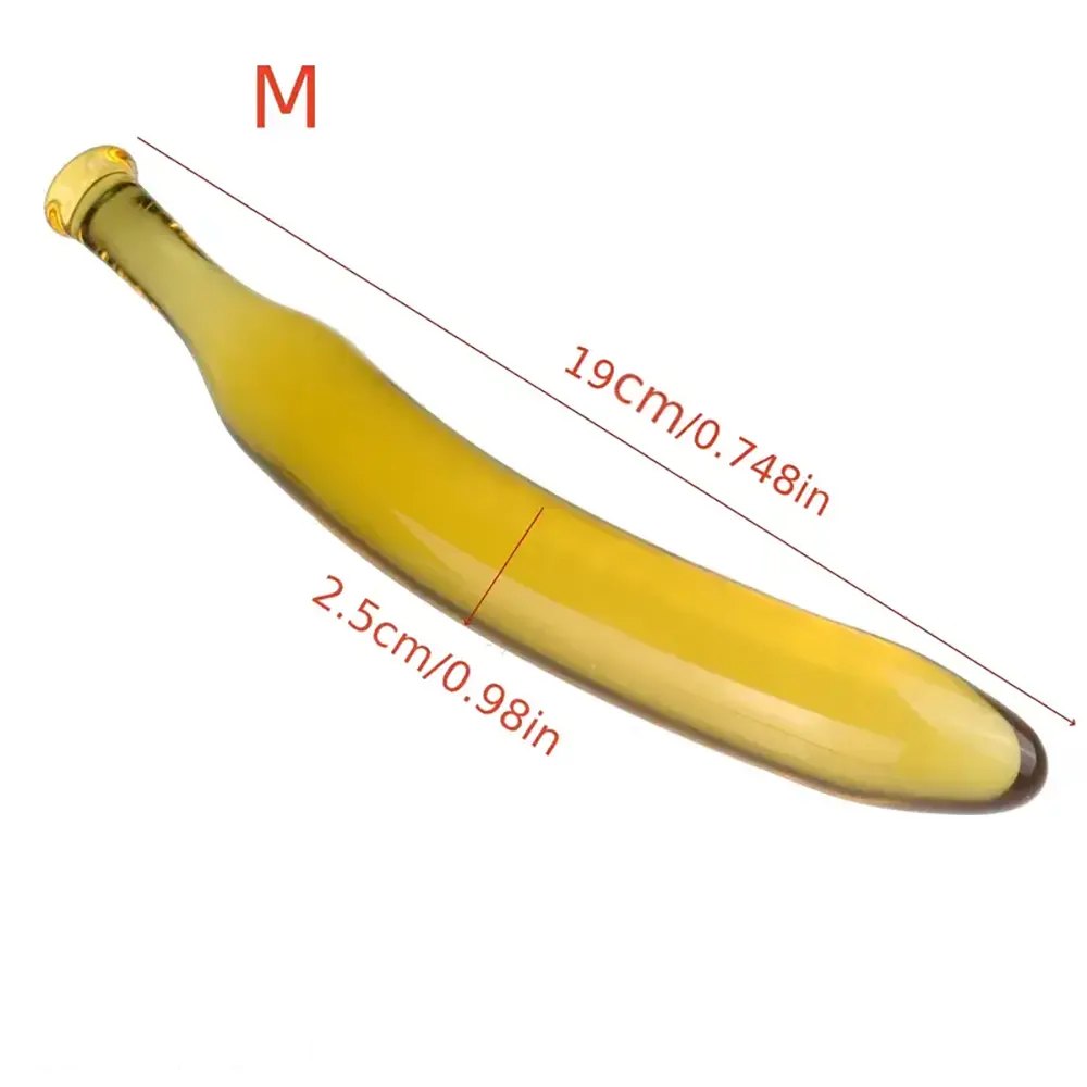 Yellow glass banana dildo, photo 4