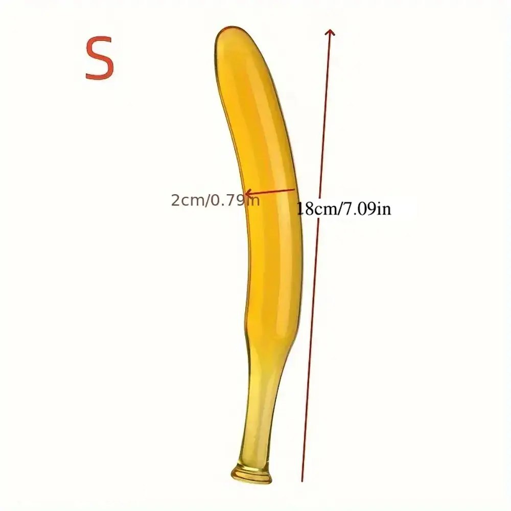 Yellow glass banana dildo, photo 5