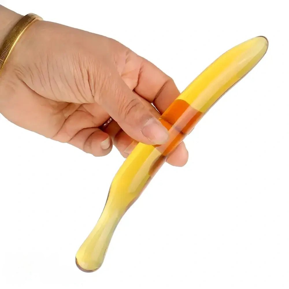 Yellow glass banana dildo, photo 6