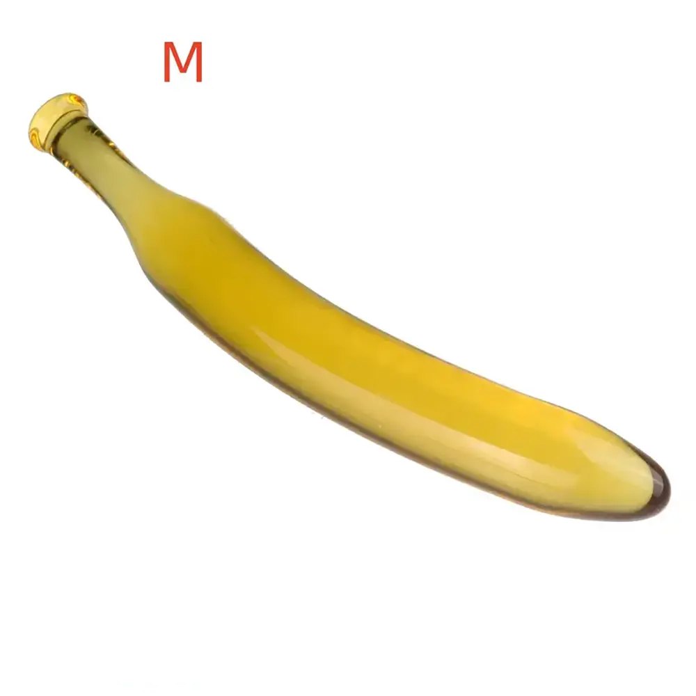 Yellow glass banana dildo, photo 9