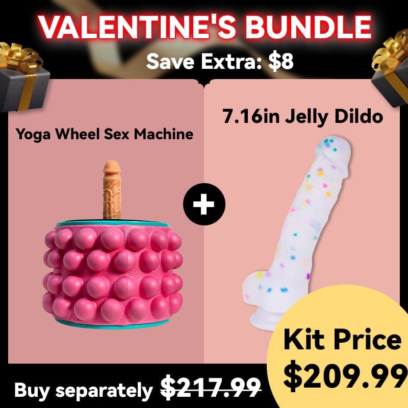 Yoga wheel and jelly dildo gift set, photo 1