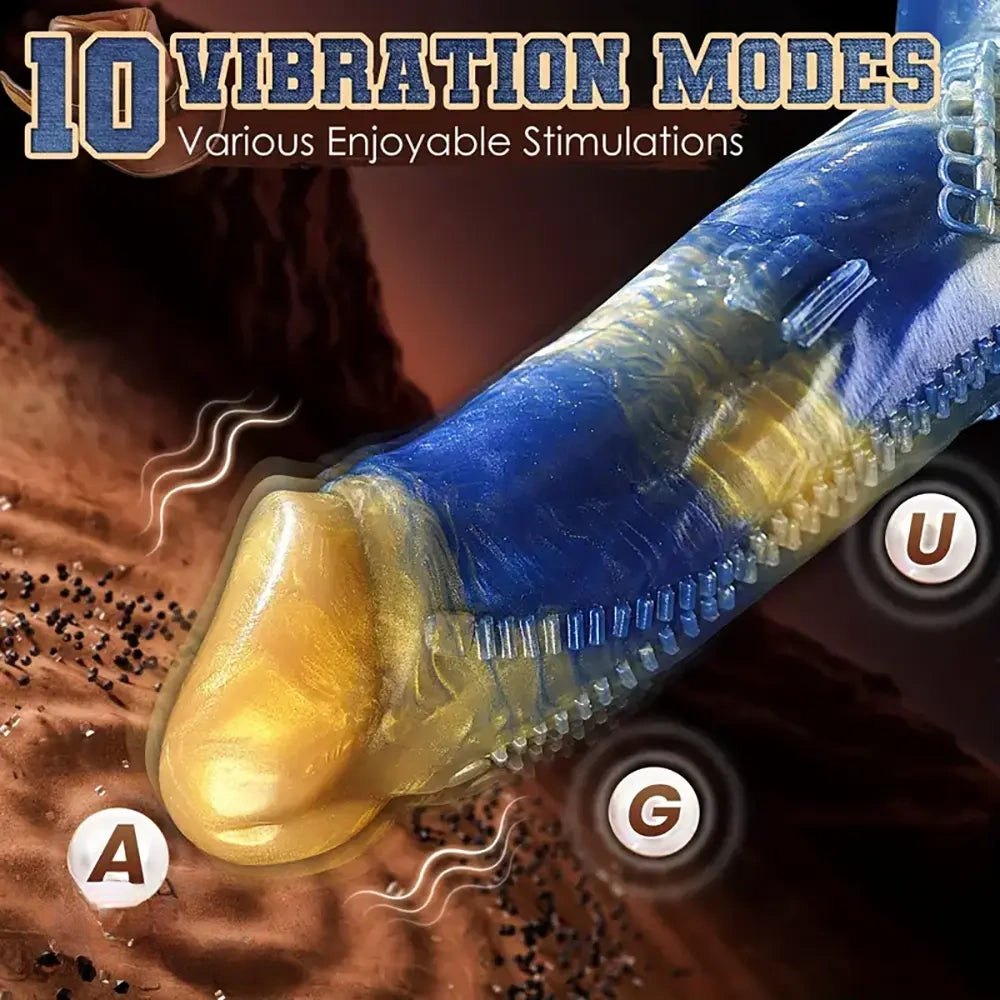 Zipper-textured monster-style fantasy dildo, photo 3