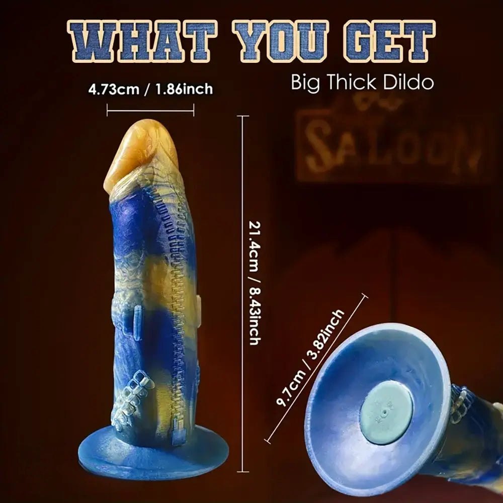 Zipper-textured monster-style fantasy dildo, photo 5