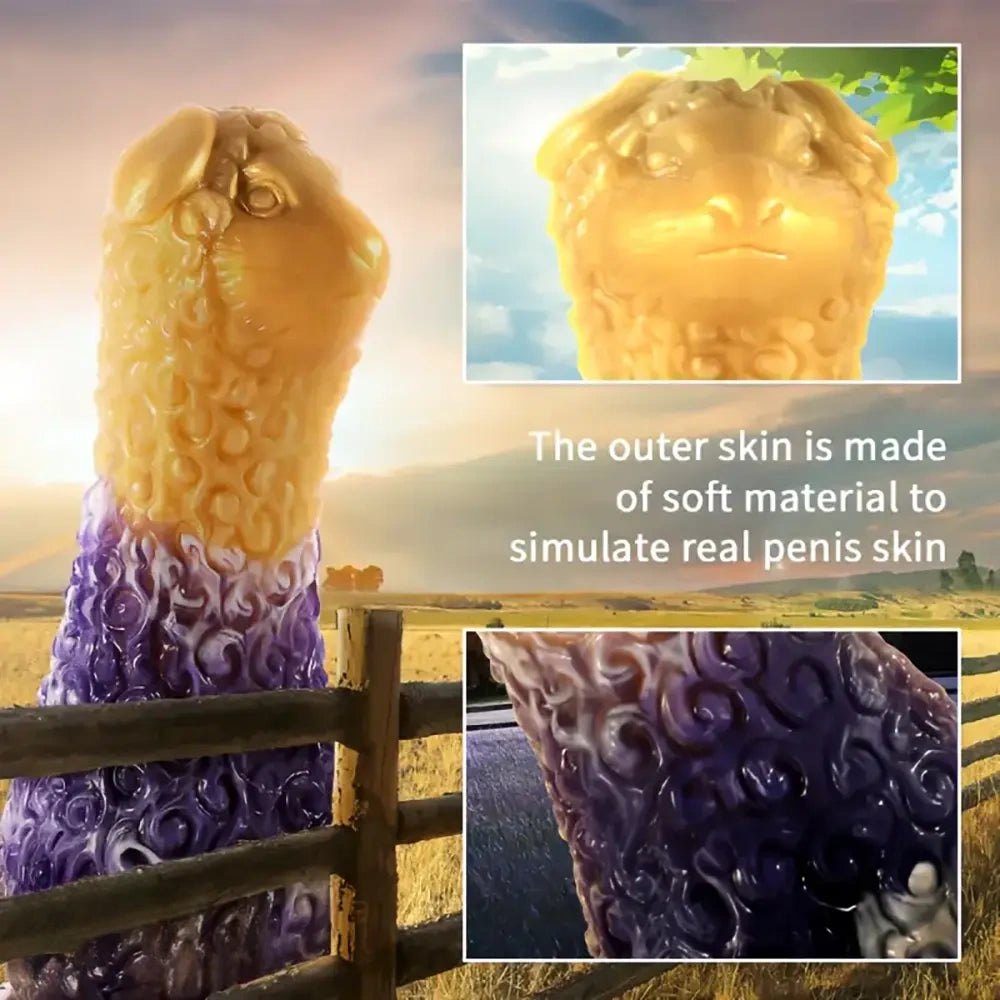 Two-tone zodiac sheep animal dildo, photo 5